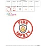 Fire Safety Badge Applique Design Pattern-3