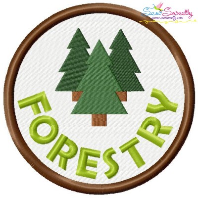 Forestry Badge Machine Embroidery Design