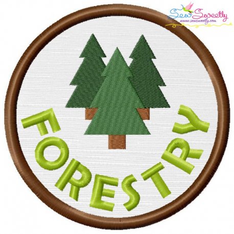 Forestry Badge Applique Design Pattern
