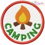 Camping Badge Machine Embroidery Design Pattern-1
