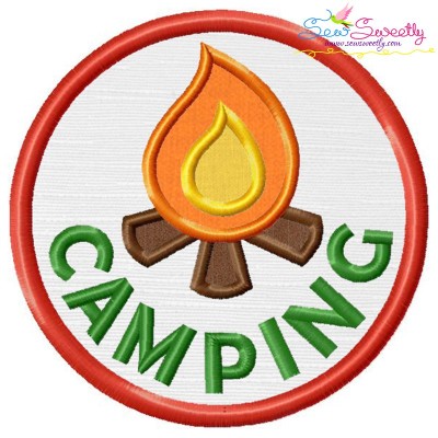 Camping Badge Applique Design Pattern-1