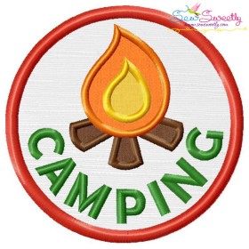 Camping Badge Applique Design Pattern-1