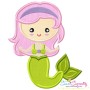 Green Mermaid Applique Design Pattern-1
