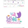 Lets Be Mermaids Embroidery Design Pattern-3