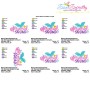 Mermaid Squad Embroidery Design Pattern-2