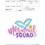 Mermaid Squad Applique Design Pattern-3