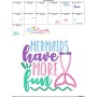 Mermaids Have More Fun Applique Design Pattern-3