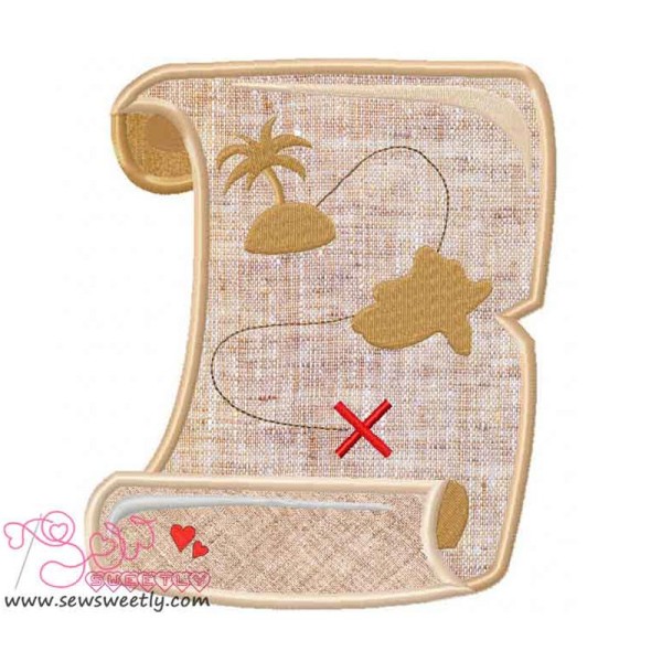Pirates Map Applique Design Pattern-1