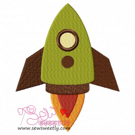 Rocket-1 Embroidery Design Pattern-1