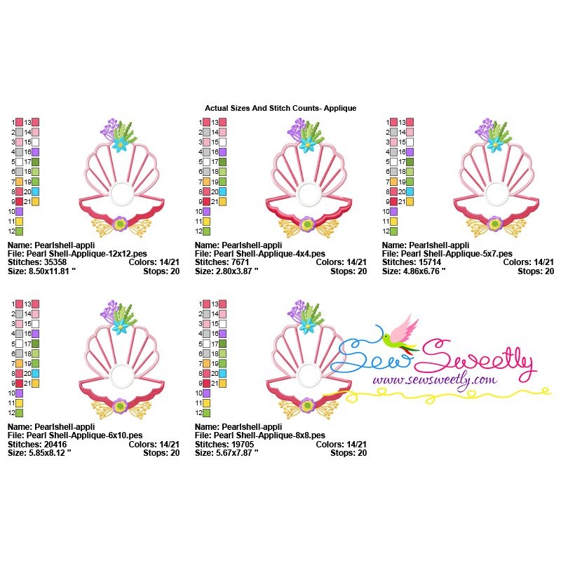Pearl Shell Applique Design Pattern
