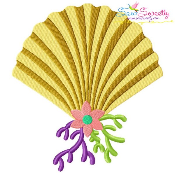 Cockle Shell Embroidery Design Pattern-1