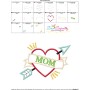 Mom Heart Arrow Applique Design Pattern-3