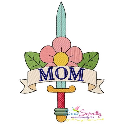 Mom Tattoo Sword Embroidery Design Pattern-1