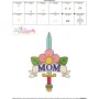 Mom Tattoo Sword Embroidery Design Pattern-3