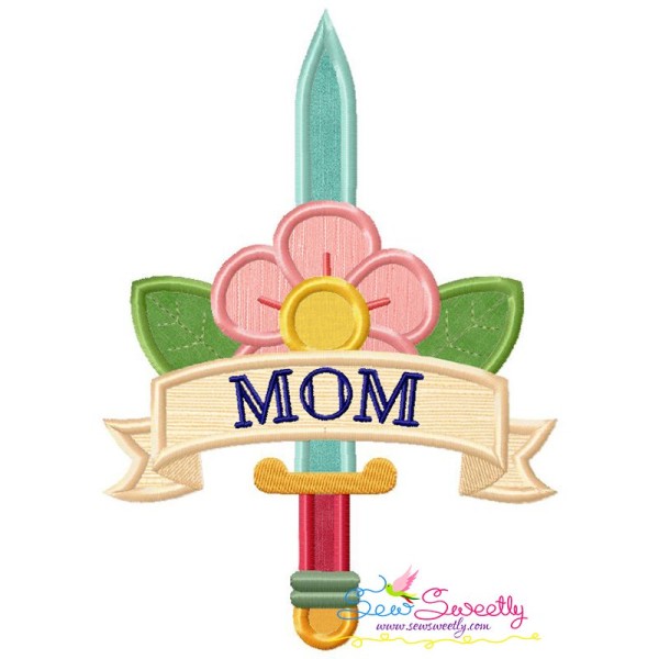 Mom Tattoo Sword Applique Design Pattern-1