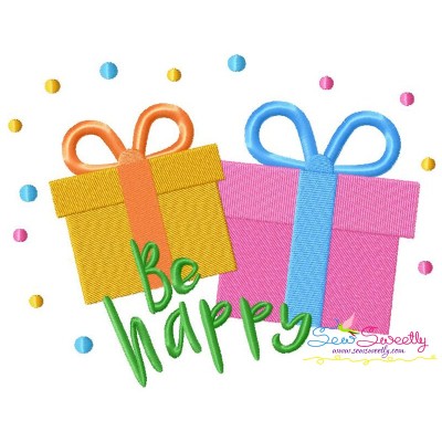 Be Happy Machine Embroidery Design Pattern-1