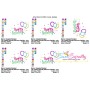 Happy Birthday Balloons Applique Design Pattern-2