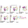 Let's Party Embroidery Design Pattern-2