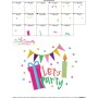 Let's Party Embroidery Design Pattern-3