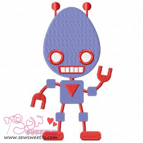 Robot-2 Embroidery Design Pattern-1