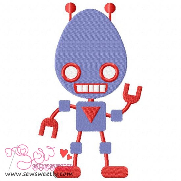 Robot-2 Embroidery Design Pattern-1