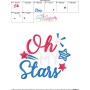 Oh My Stars Patriotic Lettering Embroidery Design Pattern-3