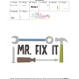 Mr. Fix It Lettering Embroidery Design Pattern-3
