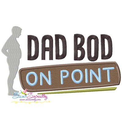 Dad Bod on Point Lettering Applique Design Pattern-1