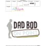 Dad Bod on Point Lettering Applique Design Pattern-3