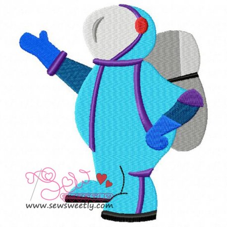 Astronaut-2 Embroidery Design Pattern-1