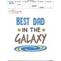Best Dad in The Galaxy Lettering Embroidery Design Pattern-3