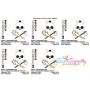 Caveman Character Skull Applique Design Pattern-2