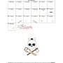 Caveman Character Skull Applique Design Pattern-3
