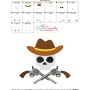 Cowboy Character Skull Embroidery Design Pattern-3