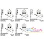 Knight Character Skull Applique Design Pattern-2