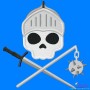 Knight Character Skull Applique Design Pattern-1