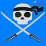Ninja Character Skull Embroidery Design Pattern-1