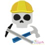 Engineer Profession Skull Embroidery Design Pattern-1