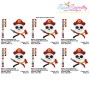 Fireman Profession Skull Embroidery Design Pattern-2