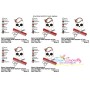 Hairstylist Profession Skull Applique Design Pattern-2