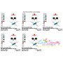 Nurse Profession Skull Applique Design Pattern-2