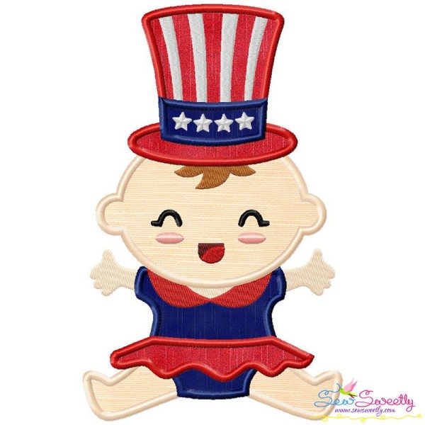 Patriotic Baby-3 Applique Design Pattern-1