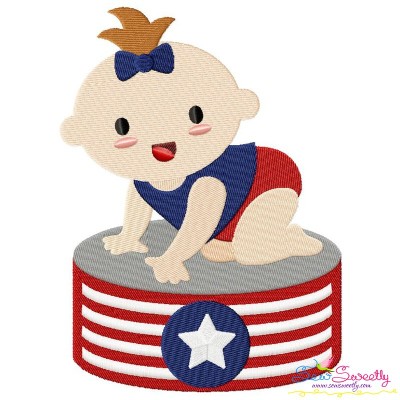 Patriotic Baby-2 Embroidery Design Pattern-1