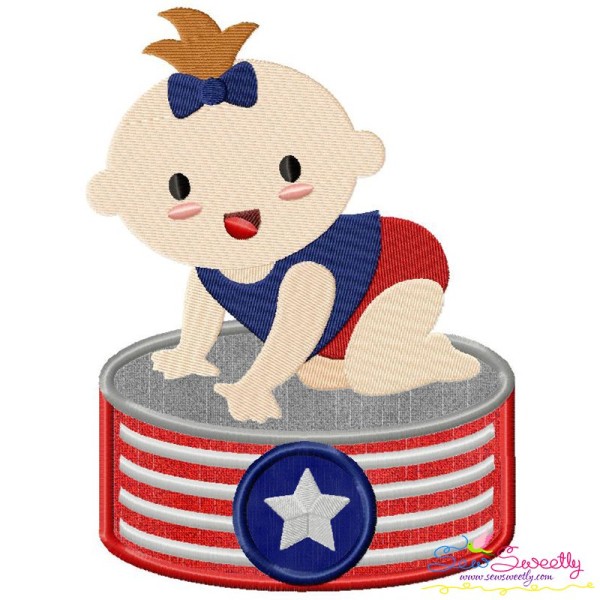 Patriotic Baby-2 Applique Design Pattern-1