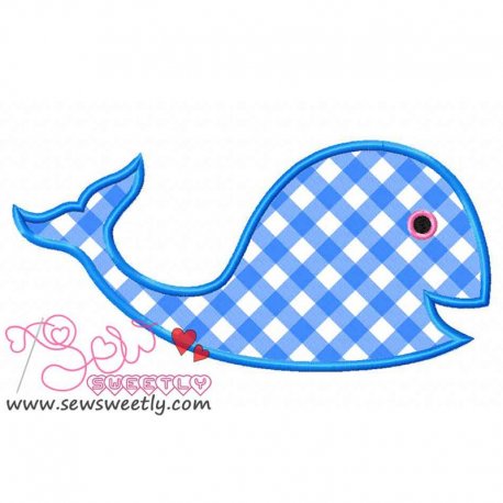 Blue Whale Applique Design Pattern-1