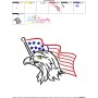 Patriotic Bald Eagle-8 Embroidery Design Pattern-3