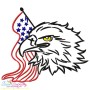 Patriotic Bald Eagle-7 Embroidery Design Pattern-1