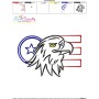 Patriotic Bald Eagle-6 Embroidery Design Pattern-3