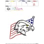 Patriotic Bald Eagle-4 Embroidery Design Pattern-3