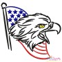 Patriotic Bald Eagles Embroidery Design Bundle-2